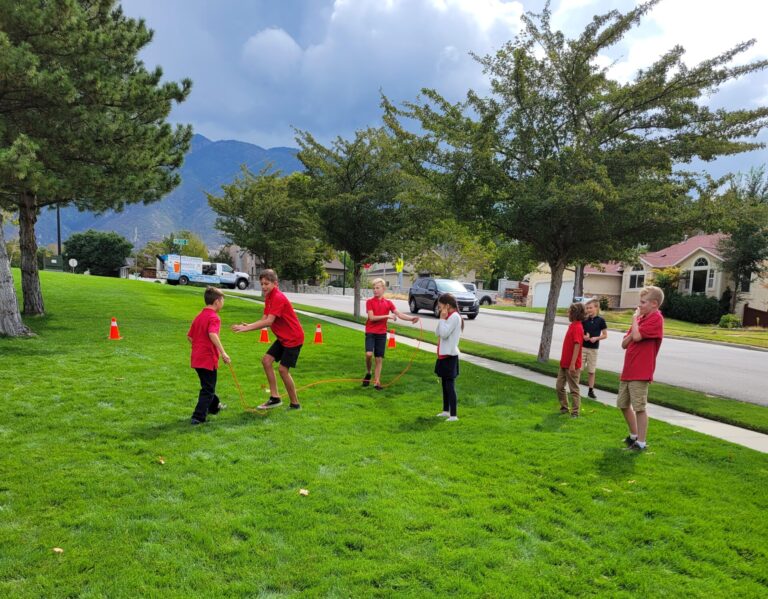 Kids playing outside